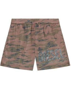 DIESEL Rio Camouflage Swim Shorts - Brown