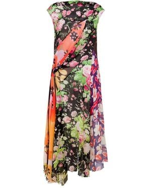 Moschino Abito Asimmetrico A Fiori - Bianco