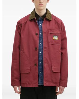 Human Made Duck-Appliqué Overshirt - Red