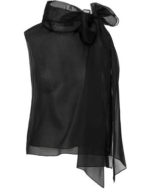 Lita Couture Brise Bow-Detail Blouse - Black