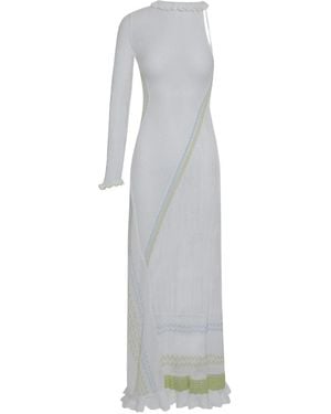 Roberta Einer Bianca One-Shoulder Open-Back Maxi Dress - White