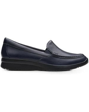 Clarks Ellowyn Lux Leather Loafers - Blue