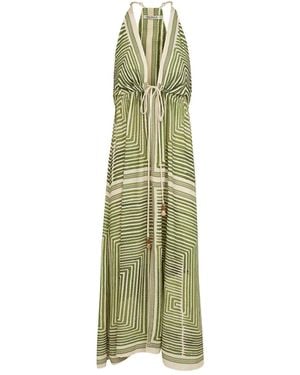 Lenny Niemeyer Geometric-Print Midi Dress - Green