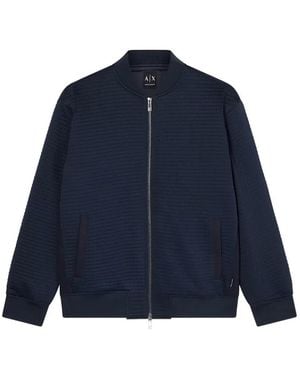 ARMANI EXCHANGE Zip-Up Bomber Jacket - Blue