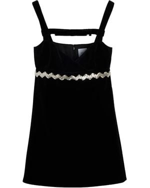 Patou Rhinestone-Embellished Dress - Black