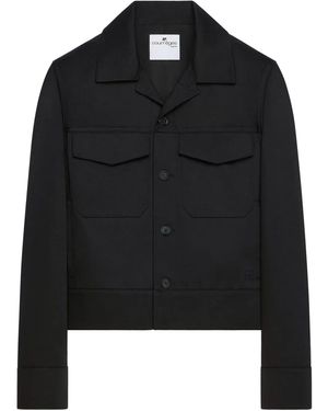 Courreges Hemdjacke mit Klappentasche - Schwarz