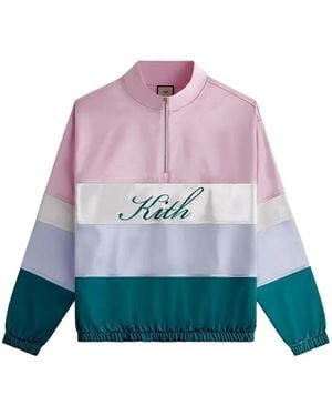 Kith Panelled Quarter-Zip Jumper - Pink