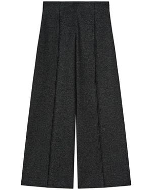 RETORI Pleated Wide-Leg Wool Trousers - Black