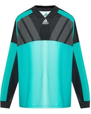 adidas Eqt Colour-Block Dot-Print Jersey - Blue