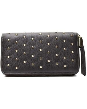 Poche Paris Portefeuille Zippé À Clous - Gris