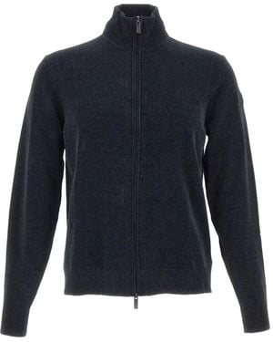Rrd Cardigan Velvet Full À Fermeture Zippée - Bleu