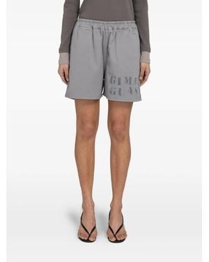 GIMAGUAS Gima Logo-Print Shorts - Grey