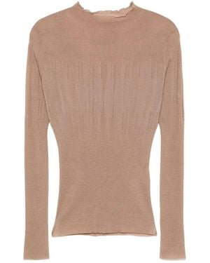 Feng Chen Wang Fine-Ribbed Sweater - Natural