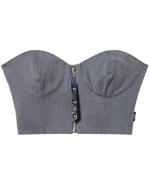 Twinset Bustier-Neck Top - Grey