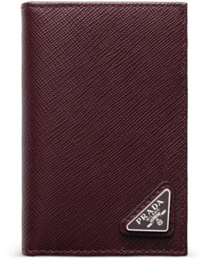 Prada Porte-Cartes À Plaque Logo - Purple