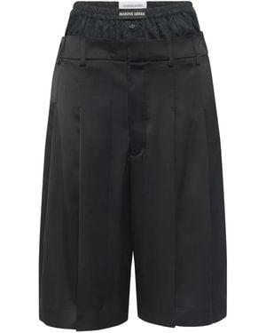 【関税&送料込】Marine Serre Upcycled Linen Shorts Marine Serre Upcycled Linen Shorts in White | Lyst