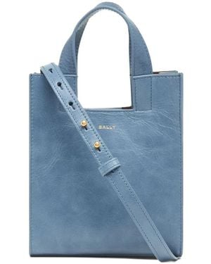 Bally Small Easy Leather Tote Bag - Blue