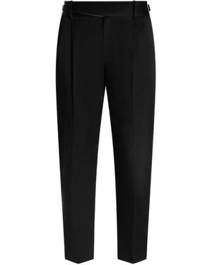Dolce & Gabbana Cotton Gabardine Trousers - Black