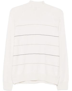 Peserico Beaded-Stripe Sweater - White