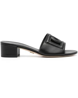 Dolce & Gabbana ロゴエンボス サンダル - ブラック
