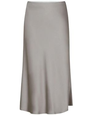 DRYKORN Satin-Finish High-Waisted Skirt - Grey