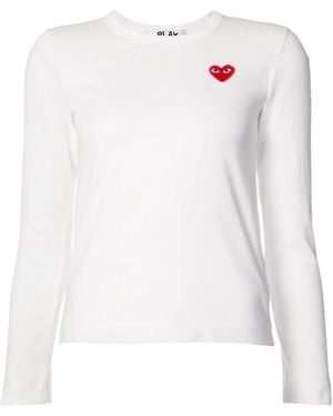 COMME DES GARÇONS PLAY ハートロゴ Tシャツ - ホワイト