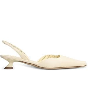 3Juin Sophie Slingback Kitten-Heel Pumps - Natural