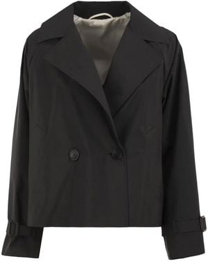 Weekend by Maxmara Double-Breasted Cropped Jacket - Black