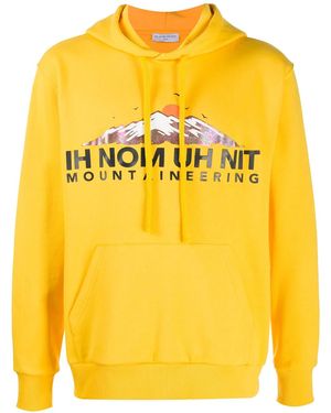 ih nom uh nit Kapuzenpullover Mit Logo-Print - Gelb