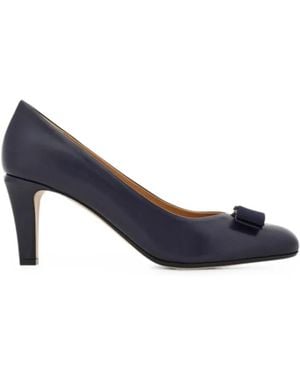 Ferragamo Vara Bow Pumps - Blue
