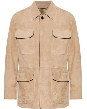 Brioni Suede Jacket - Natural