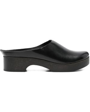 Daniela Gregis Leather Mules - Black