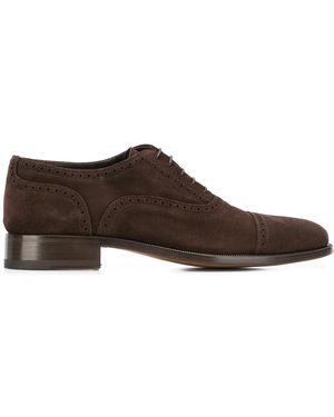 SCAROSSO Roberto Suede Oxford Shoes - Brown