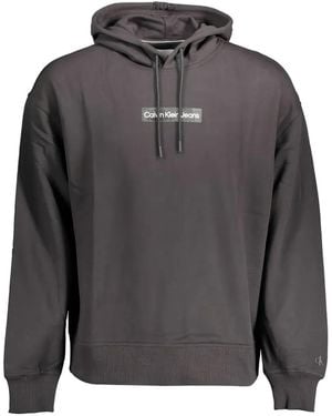 Calvin Klein Logo-Print Hoodie - Gray