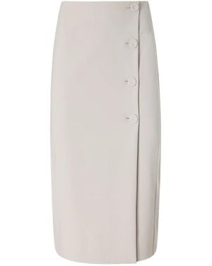 Pinko Button-Detail Skirt - White