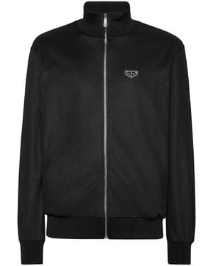 Philipp Plein Logo Patch Zipped Jacket - Black