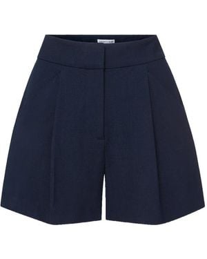 Veronica Beard Marbeau Pleated Shorts - Blue