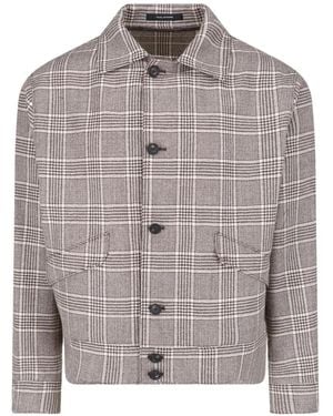 Tagliatore Prince Of Wales Check Jacket - Grey