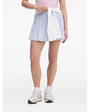 Lacoste Pleated Logo-Patch Mini Skirt - White