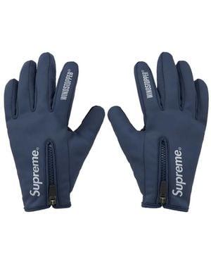 Supreme Windstopper Zip Gloves - Blue