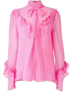 Carolina Herrera Chiffon Blouse - Pink