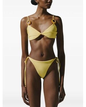 Baobab Rufo Ring-Detail V-Neck Bikini Top - Green