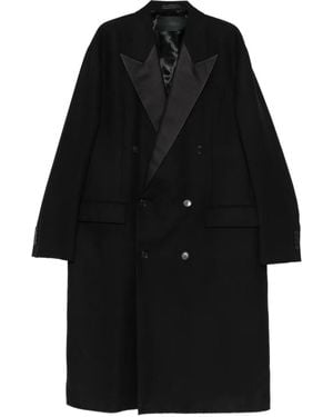 Lanvin Satin Lapel Coat - Black
