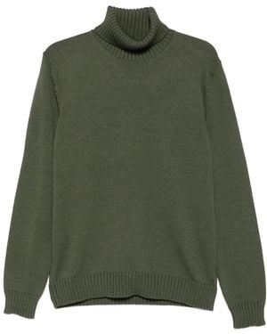 Zanone Roll-Neck Ribbed Sweater - Green