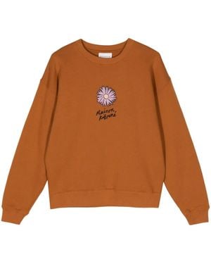 Maison Kitsuné Floating Flower Cotton Sweatshirt - Brown