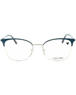 Calvin Klein Geometric-Frame Glasses - White
