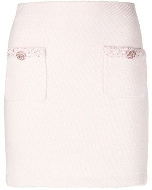 Self-Portrait Pink Knitted Mini Skirt