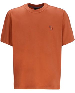Paul Smith T-Shirt Mit Zebramotiv - Orange