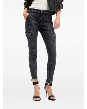 AllSaints Duran Frayed Cargo Jeans - Blue