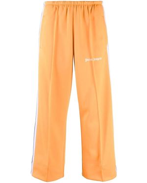 Palm Angels Side-Stripe Cropped Track Trousers - Orange
